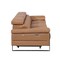 Homeroots 103" Chestnut Top Grain Leather Reclining Metal USB Sofa 720330 - alternate 9
