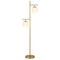 Homeroots 71" Brass Two Light Tree Floor Lamp With White Frosted Glass Globe Shade 523455 - alternate 8