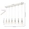 Jonathan Y Harlow 40.5" 6-Light Modern Contemporary Round Glass/Iron LED Linear Pendant, Nickel/Clear JYL1326A - alternate 10