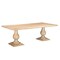 Homeroots 96" Natural Wood Double Pedestal Base Dining Table 554335 - alternate 10