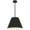 Homeroots 16" Black Aluminum Cone LED Dimmable Outdoor Pendent Hanging Light 683467 - alternate 1