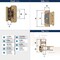 Amerock 1/4in 6mm Overlay Double Demountable Champagne Bronze Cabinet Hinge, 1 Pair BPR8701CZ - alternate 4