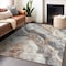 Homeroots 9' X 12' Silver And Copper Abstract Washable Indoor Outdoor Area Rug 618434 - alternate 8