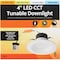Unbranded 4'' Retrofit IC Rated White LED CCT Tunable Downlight with Smooth Trim 650 Lm. D824-CCT - alternate 6
