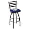 Holland Bar Stool Co 30" Blk Wrinkle Nevada Swivel Bar Stool, Ladder Back L01430NevaUn - alternate 1