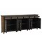 Homeroots 107" Brown Distressed Solid Wood Carved Floral Six Drawer Sideboard with Six Doors 642293 - alternate 9