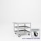 Pucel Heavy Duty Shop Truck, 36 in W x 30 in D x 33.5 in H, Three Shelves, Push Handle, Light Blue 3036-DT-3P - alternate 1