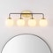 Jonathan Y Caleb 30.75" 4-Light Contemporary Transitional Iron/Glass LED Vanity Light, Brass Gold/Black JYL9554B - alternate 12