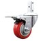 Service Caster 3.5 Inch Red Poly Swivel 7/8 Inch Square Stem Caster with Total Lock Brake SCC SCC-SQTTL20S3514-PPUB-RED-78 - alternate 1