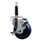 Service Caster 3.5'' Solid Poly Swivel 3/4'' Expanding Stem Caster with Brake SCC-EX20S3514-SPUS-TLB-34 - alternate 1