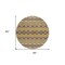 Homeroots 8' Gold Brown And Beige Round Moroccan Washable Indoor Outdoor Area Rug 594324 - alternate 7
