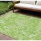 Homeroots 8' X 10' Lime Green And Ivory Striped Washable Indoor Outdoor Area Rug 596689 - alternate 1