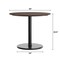 Flash Furniture Acadia 36 in Round Tabletop with TopGuard HPL Technology in Dark Brown with 24 in ST-RD36-WBR-TR24-GG - alternate 8