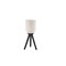 Homeroots 23" Black Solid Wood Tripod Table Lamp With White Ribbed Glass Shade 524622 - alternate 7