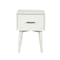 Homeroots 27" White Wood End Table With Drawer 524166 - alternate 1