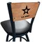 Holland Bar Stool Co 36" Blk Wrinkle U.S. Army Swivel Bar Stool, Laser Engraved Back L03836BWMedMplAArmyBlkVinyl - alternate 1