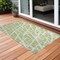 Homeroots 3' X 5' Green And White Abstract Washable Indoor Outdoor Area Rug 559625 - alternate 1