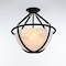 Vidalite Voyager 2-Light Matte Black Ceiling Light Fixture With Rope Detailing & Smoked Glass Shade CE1013093 - alternate 8
