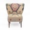 Homeroots 26" Beige Blue and Red  Jute Southwestern Wingback Chair 565086 - alternate 9