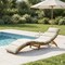 Alaterre Furniture Alaterre Outdoor Chaise Lounge Chair with Cushion Brown Cream Patio Furniture Design 80-OUTD-WD-CHSLNG - alternate 10