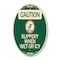 Signmission Caution - Slippery When Wet or Icy With Grap, 12 In X 18 In Architectural, Heavy Gauge Aluminum A-OV-G-1218-24285 - alternate 1