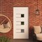 Vdomdoors Front Exterior Prehung Metal-Plastic Door, Manux 8933 White Silk, Office Commercial and Residential MANUX8933EXD-WS-W32xH80-LH - alternate 4