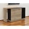 Homeroots Natural and Natural And Black 59in Kitchen Island With Storage 474090 - alternate 6