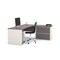 Bestar L Shaped Desk L-Shape Workstation, 82.9" D X 30.4" H, 71.1" W X Melamine, Slate/Sandstone 93862-59 - alternate 1