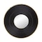 Homeroots 32" Black And Gold Round Wood And Metal Framed Accent Mirror 485111 - alternate 1