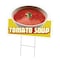 Signmission Tomato Soup Die Cut Yard Sign & Stake outdoor plastic coroplast window, C-DC-1824-DS-Tomato Soup19 C-DC-1824-DS-Tomato Soup19 - alternate 1