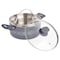 Spice By Tia Mowry Savory Saffron 5 Quart Nonstick Aluminum Dutch Oven with Lid and Steamer in Gray 96278.03RR - alternate 1