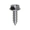 Auveco 10 x 5/8in Indented Hex Washer Head Tapping Screw Zinc, 100PK 2809 - alternate 1