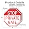 Signmission Stop Private Gate, 6 inch X 6 inch, Plastic Sign, 2PK OC-P-2PACK-6-131 - alternate 7