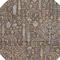 Homeroots 8' Brown Purple And Blue Round Floral Washable Indoor Outdoor Area Rug 605261 - alternate 9