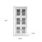 Homeroots 35in White Solid Wood Frame Standard Accent Cabinet With Six Shelves 397839 - alternate 8