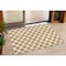 Homeroots 3' X 5' Orange And Ivory Polka Dot Washable Indoor Outdoor Area Rug 595259 - alternate 1
