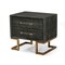Homeroots 22" Gray Shagreen Two Drawer Nightstand 491591 - alternate 4