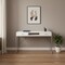 Homeroots 48" White and Silver Computer Desk With Two Drawers 333486 - alternate 5