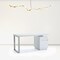 Homeroots 59" White Manufactured Wood Rectangular Writing Desk With Two Drawers 482424 - alternate 6