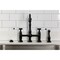 Kingston Brass Bridge Kitchen Faucet with Brass Sprayer, Matte Black KS1270BPLBS - alternate 6
