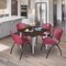 Regency Square Kahlo Breakroom Table W/ 4 M Stack Chairs, 48 in W, 48 in L, Neo Walnut TPL4848NWCM47BY - alternate 7