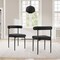 Armen Living Shannon Dining Chair with Matte Black Iron and Black Fabric - Set of 2 LCSNSIBLK - alternate 8