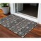 Homeroots 3' X 5' Black Brown And Beige Floral Washable Indoor Outdoor Area Rug 605413 - alternate 1
