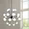 Homeroots Black Eleven Light Frosted Metal and Glass Dimmable Chandelier With White Shades 611365 - alternate 1
