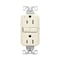 Eaton Wiring Devices Eaton GFCI Receptacle, 125 V, 15 A, NEMA: NEMA 5-15R, Back, Side Wiring, Light Almond GF15LA - alternate 1