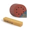 Powertec 5in 8 Hole Hook and Loop Sanding Discs, 40/80/120/220/320 Assorted Grit w/ Abrasive Cleaning Stick 45056N - alternate 1