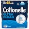 Cottonelle Ultra Clean Toilet Paper, 1 Ply, 248 Sheets/Roll, White, Paper, FiberPack, 4PK 55489 - alternate 1