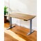 Homeroots 60" Adjustable Brown and Gray Stainless Steel Computer Desk 397744 - alternate 6