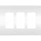 Zoro Select Rocker Wall Plate, Number of Gangs: 3 Plastic, Smooth Finish, White RWP263W - alternate 1