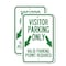 Signmission Parking Area Sign Visitors Parking Only Valid Parking P, 12'' X 18'', Heavy Gauge Aluminum, 2PK A-1218-2PACK-23469 - alternate 1